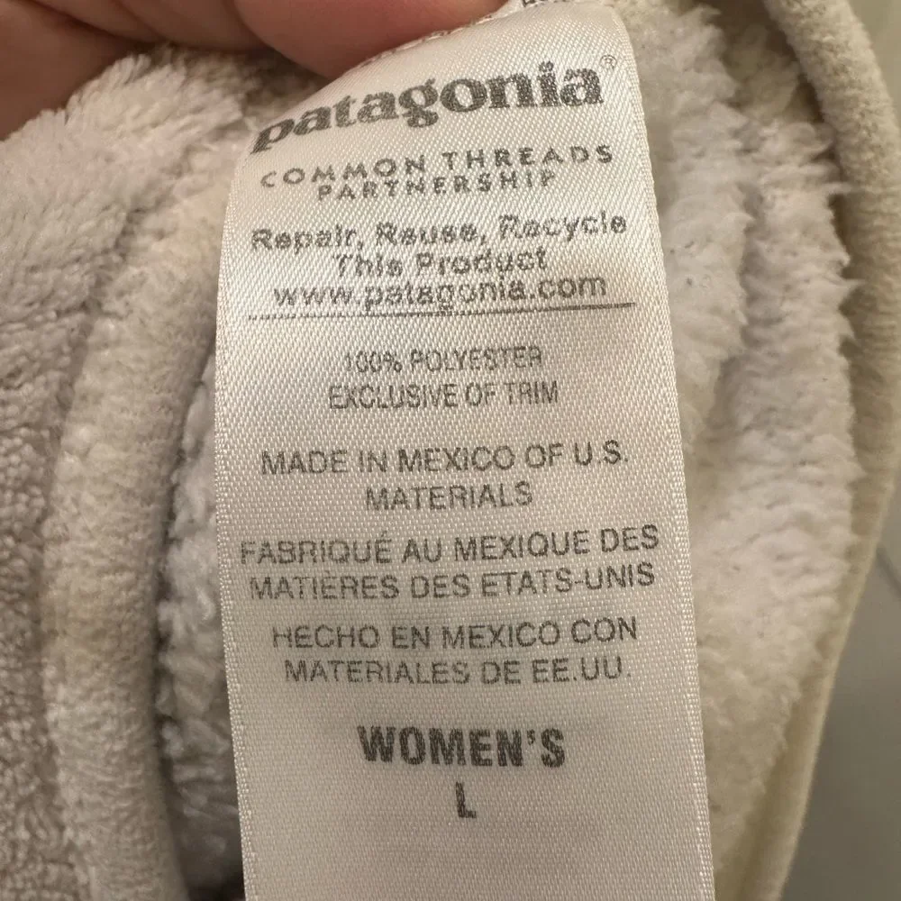 Patagonia Women’s Re-Tool Snap-T Pullover – Raw Linen / White X-Dye – Size Large - Picture 5 of 5